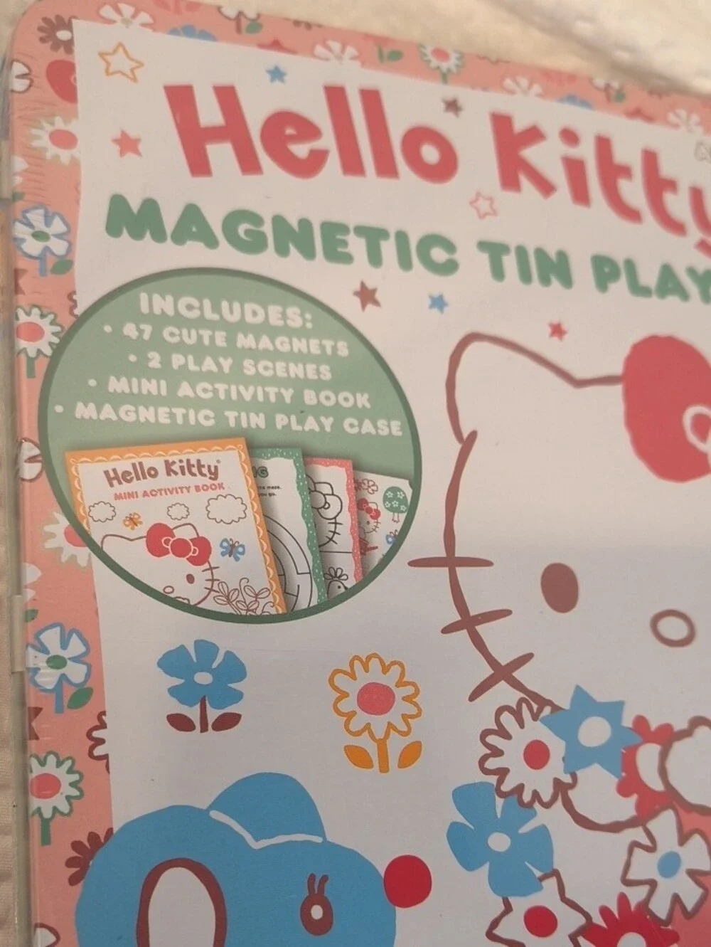 Hello Kitty Magnetic Tin Play Set - Pink, Red, Blue
